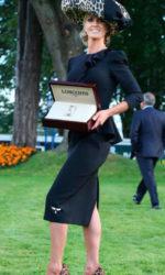 Ava Hayes - winning best dressed Lady in the Leopardstown